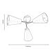 Taza 3/5 Light Semi Flush Ceiling Light - Black & Gold - Image 4