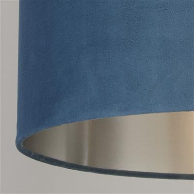 Teal Velvet Drum Light Shade - 28cm - Image 3