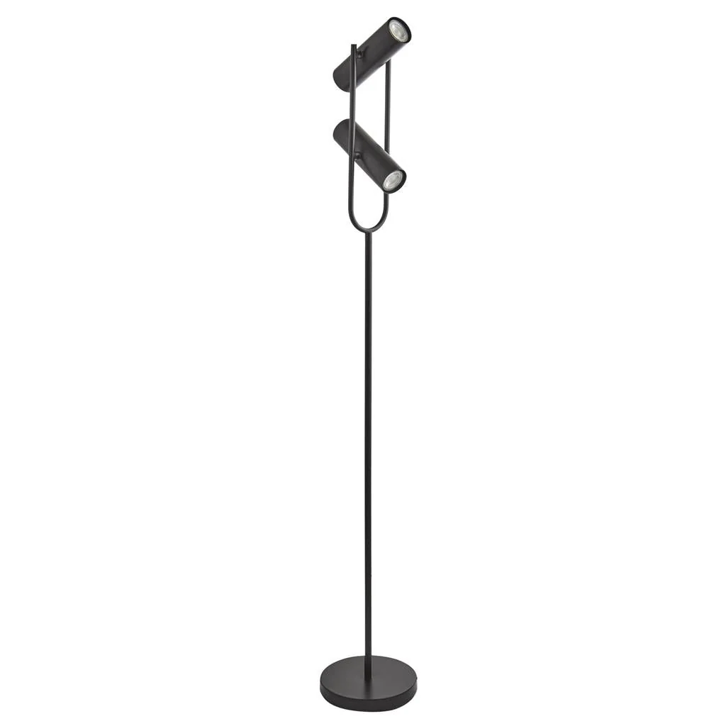 Telescope 2Lt Floor Lamp - Matt Black - Image 2