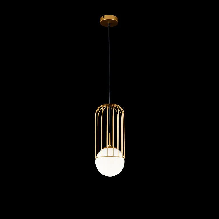 Telford 1Lt Small/Medium/Large Pendant Ceiling Light - White & Glass Finish - Image 5