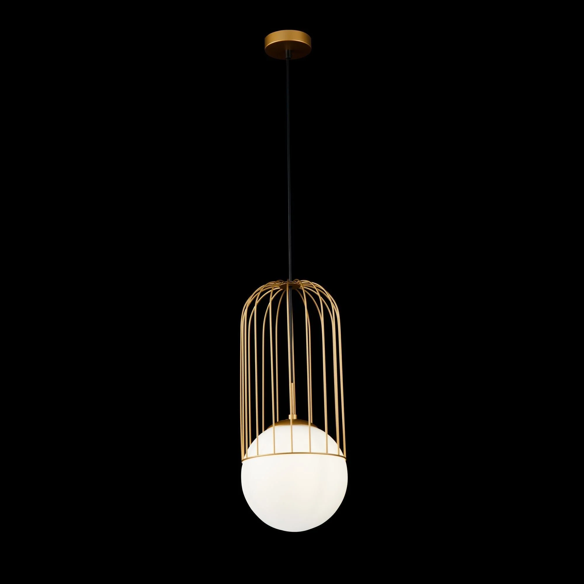 Telford 1Lt Small/Medium/Large Pendant Ceiling Light - White & Glass Finish - Image 7