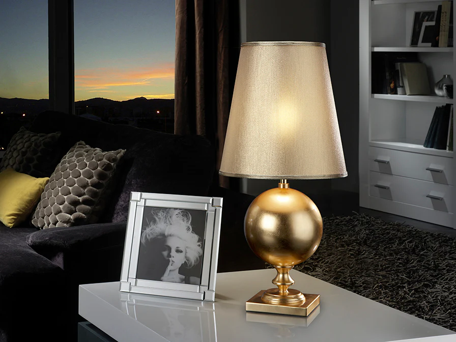 Terra Table Lamp- Gold Leaves Finish - Image 2
