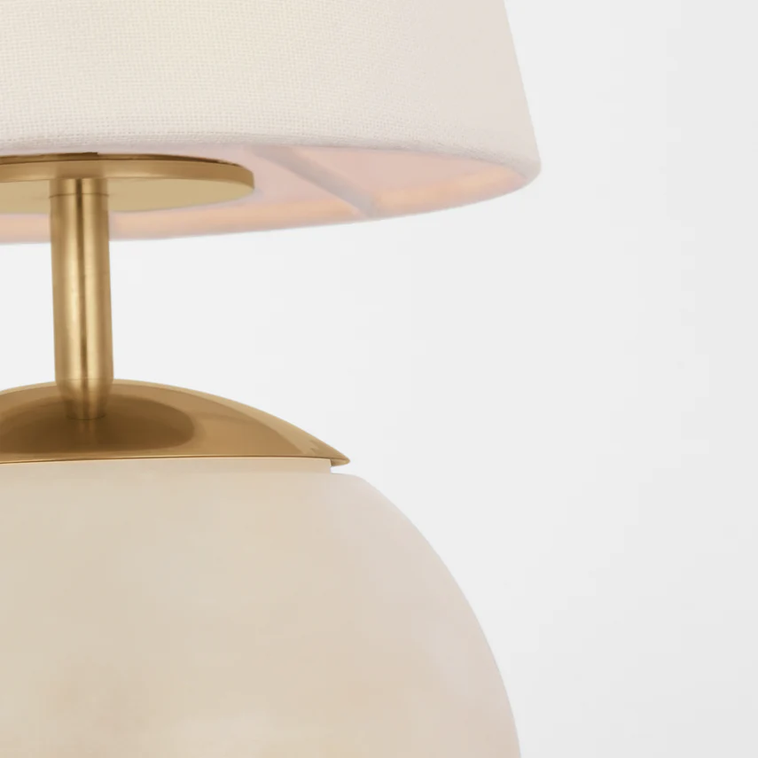 Terri 12" Cordless Accent Lamp- Alabaster/ Crystal Finish - Image 3