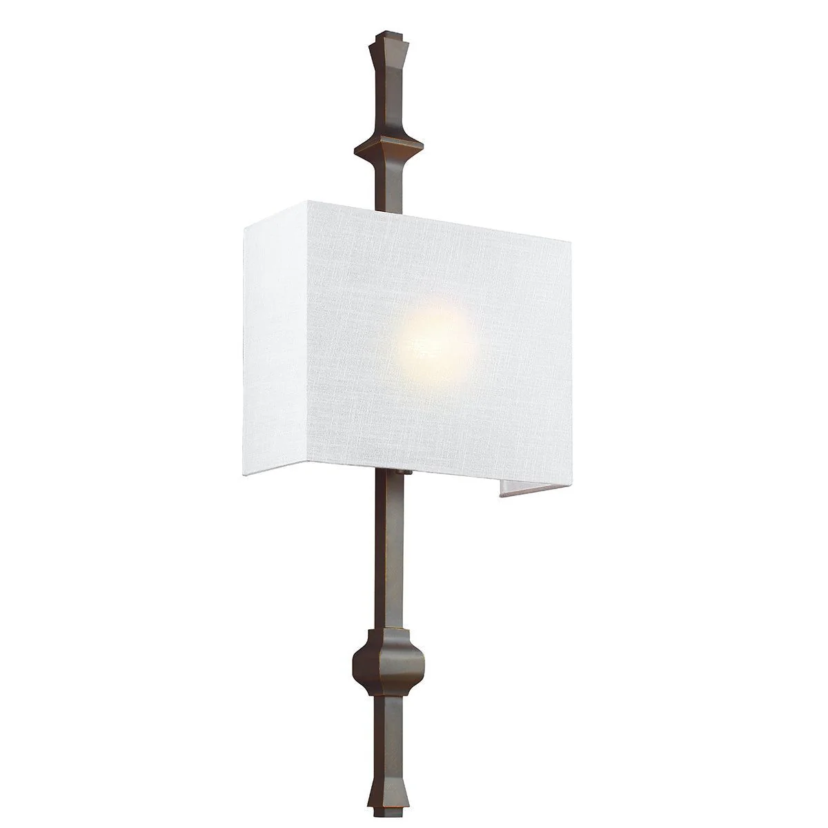 Teva 1L Wall Light - Antique Bronze/Polished Nickel Finish