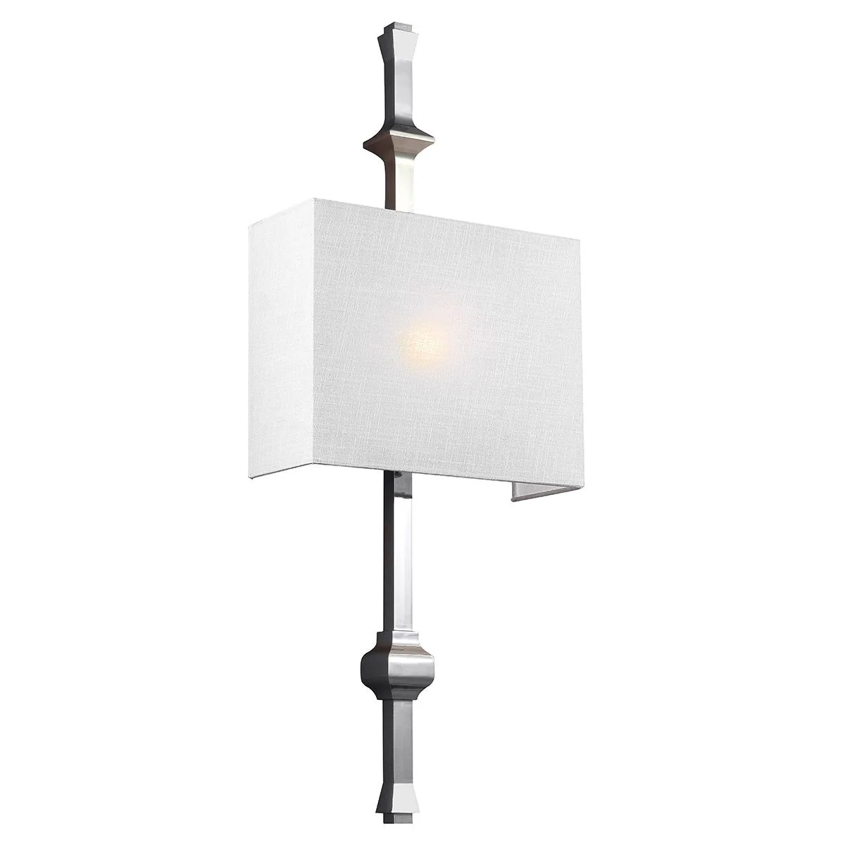 Teva 1L Wall Light - Antique Bronze/Polished Nickel Finish - Image 2