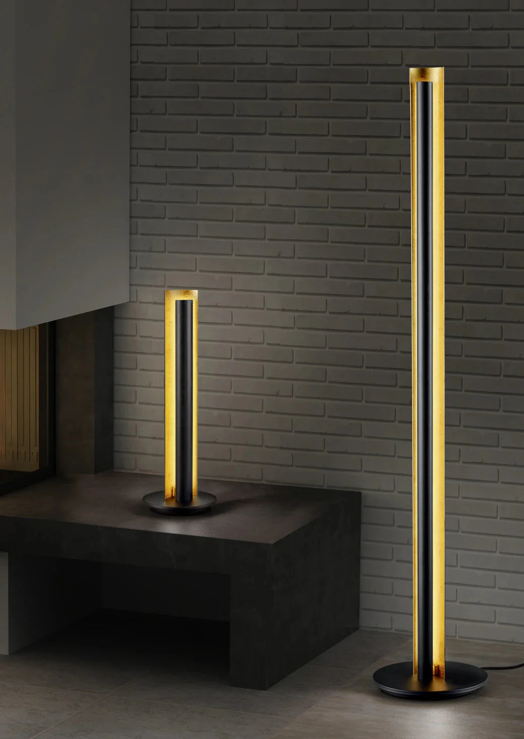 Texel Modern LED Floor Lamp - Black & Gold - Image 3