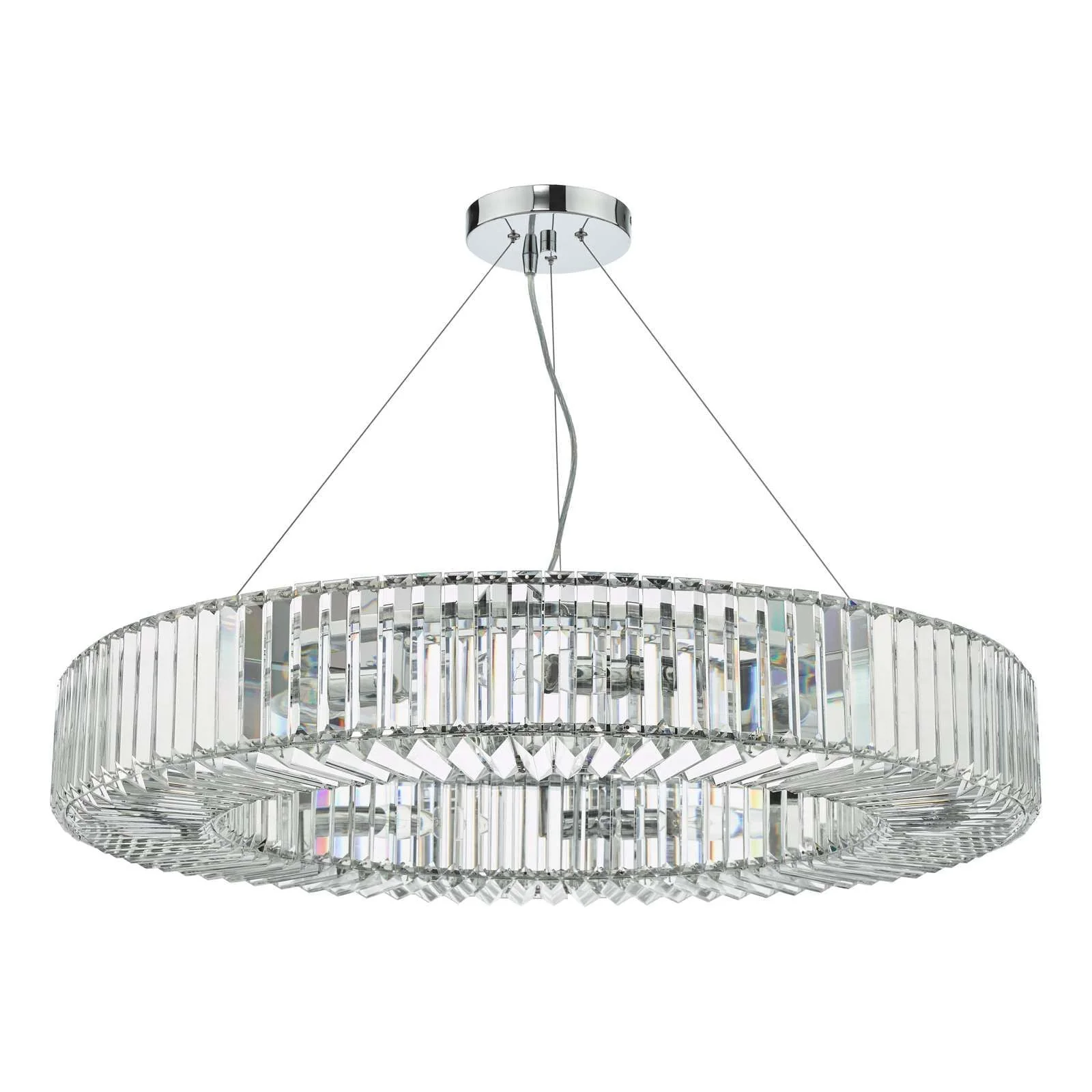 Teyana 9Lt Crystal Ceiling Light - Polished Chrome Crystal - Image 2