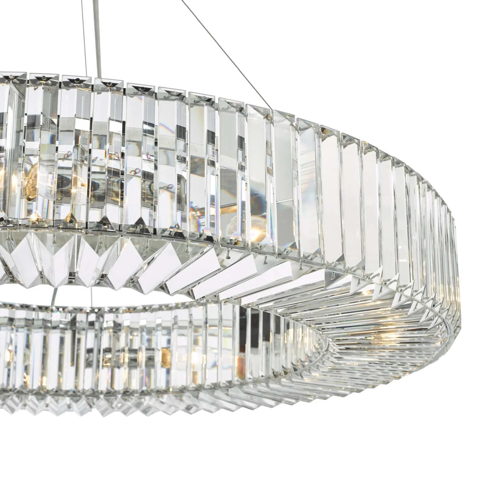 Teyana 9Lt Crystal Ceiling Light - Polished Chrome Crystal - Image 3