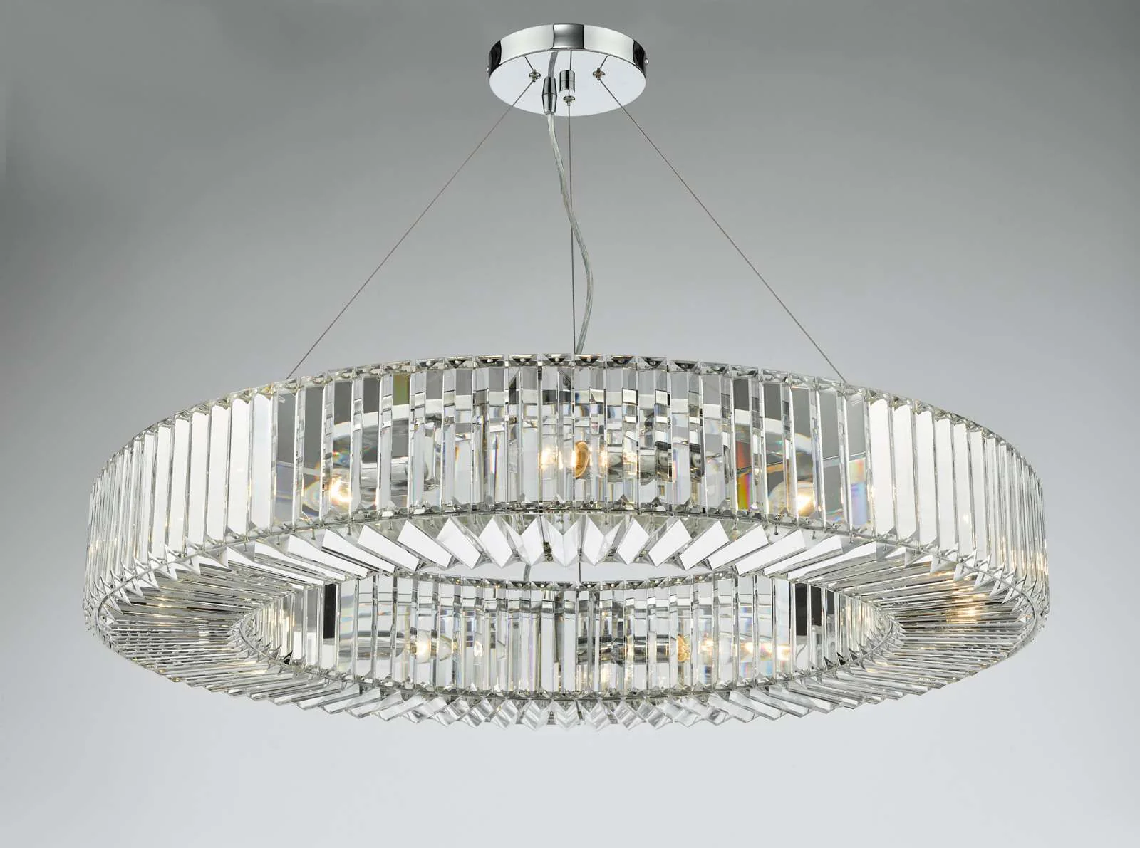 Teyana 9Lt Crystal Ceiling Light - Polished Chrome Crystal - Image 5