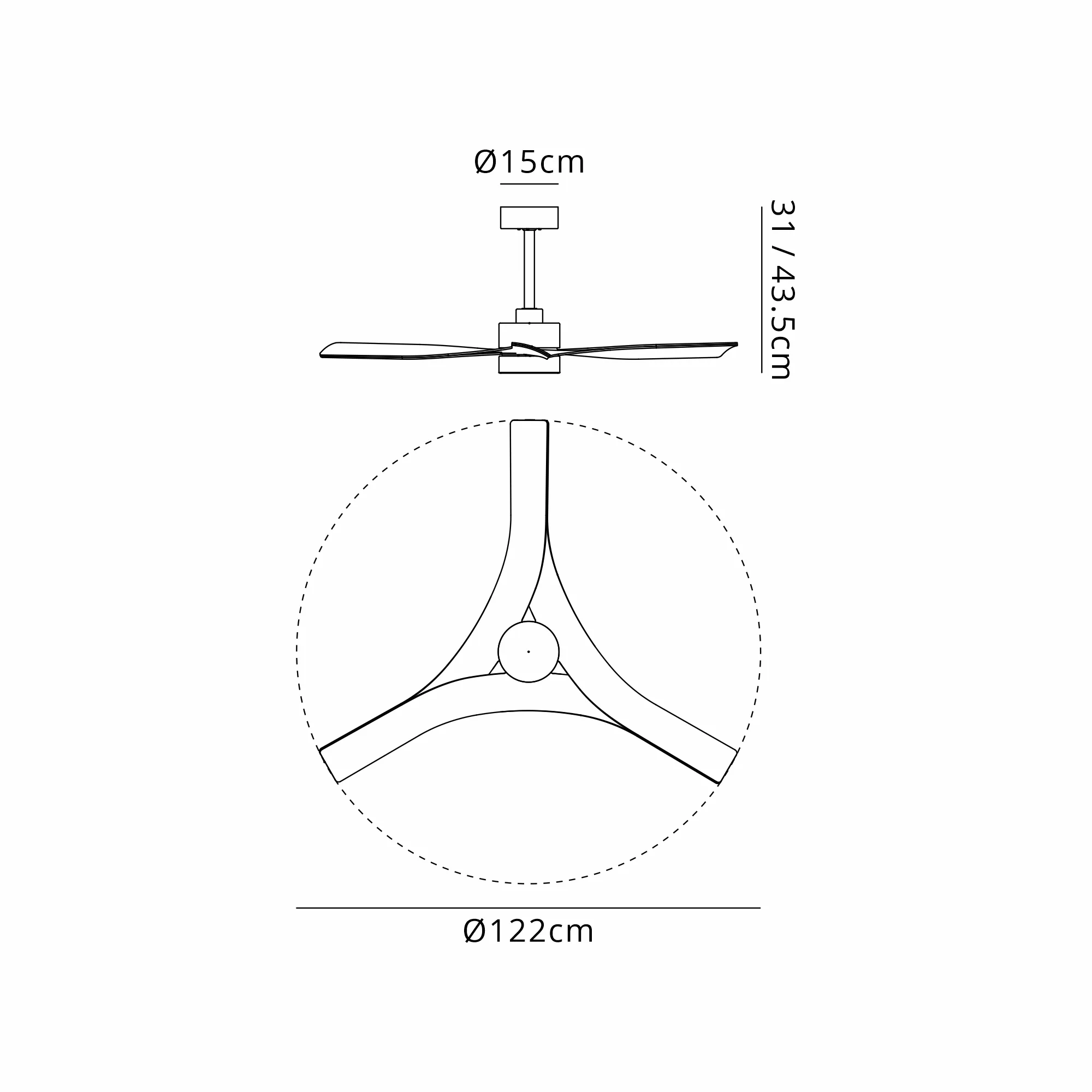 Thai LED Light Fan W/ App & Remote Control - Various Colours - Image 5