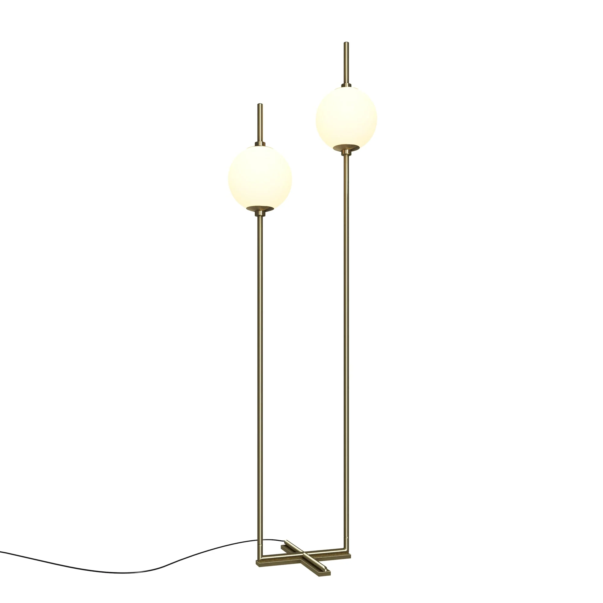 The Sixth Sense Floor lamp Integrated LED - Black & White/Brass & White Finish - Image 2