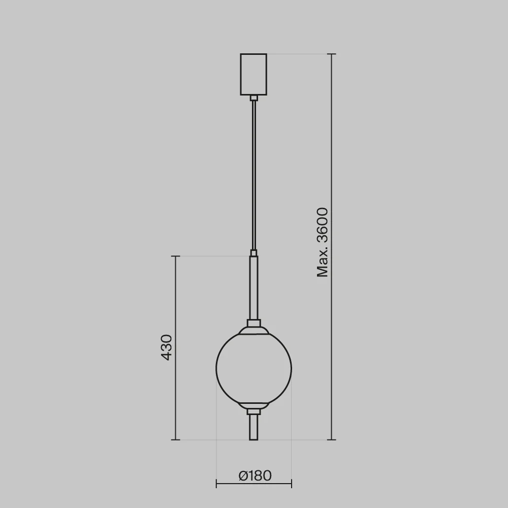 The Sixth Sense Pendant Lamp - Black/ Brass Finishes - Image 6