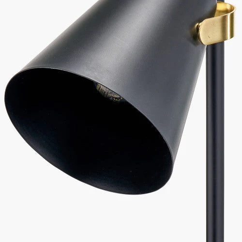 Theia Black and Brushed Brass Task Floor Lamp - Image 4