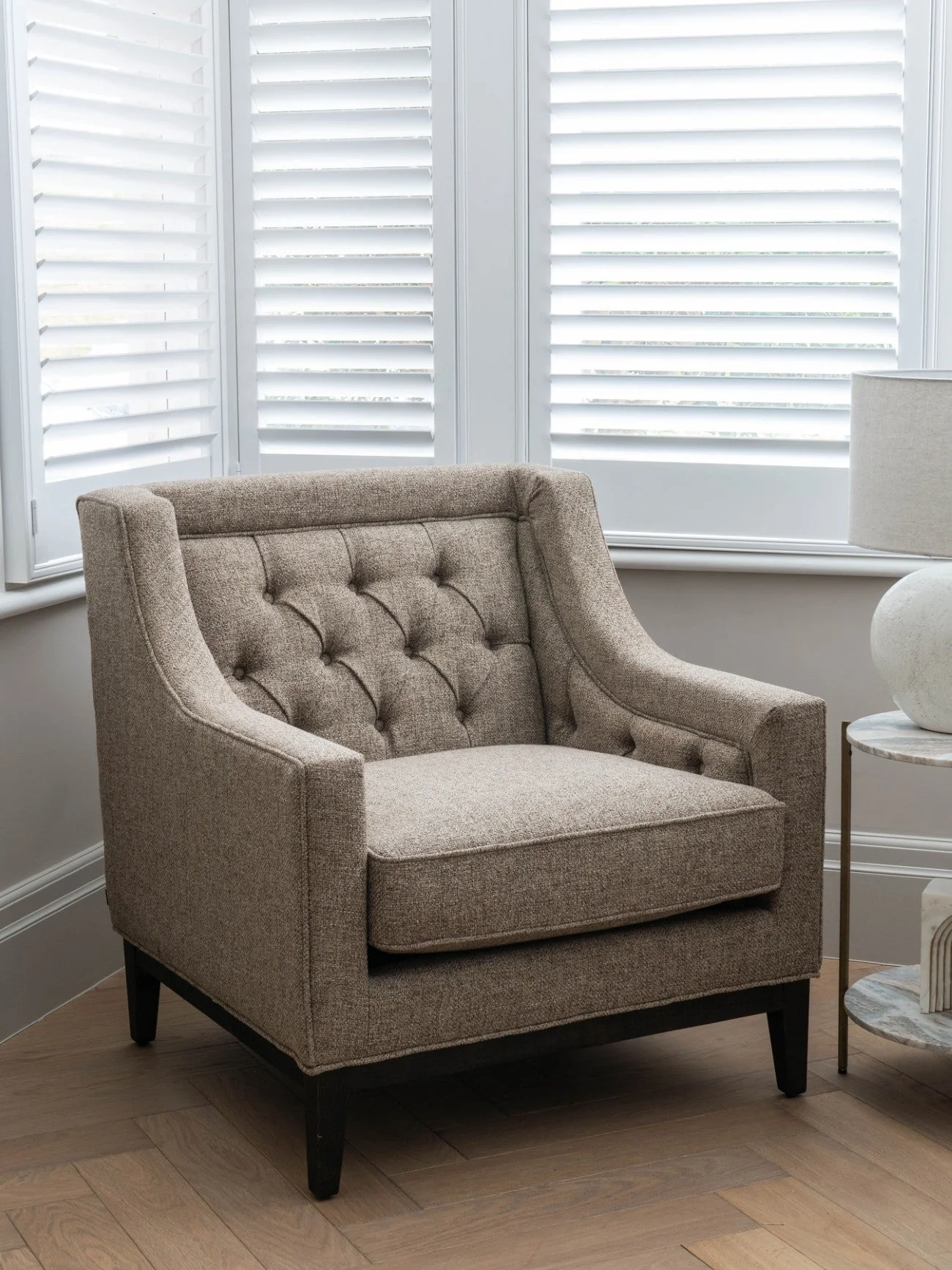 Theodore Buttoned Armchair - Various Colours - Image 17