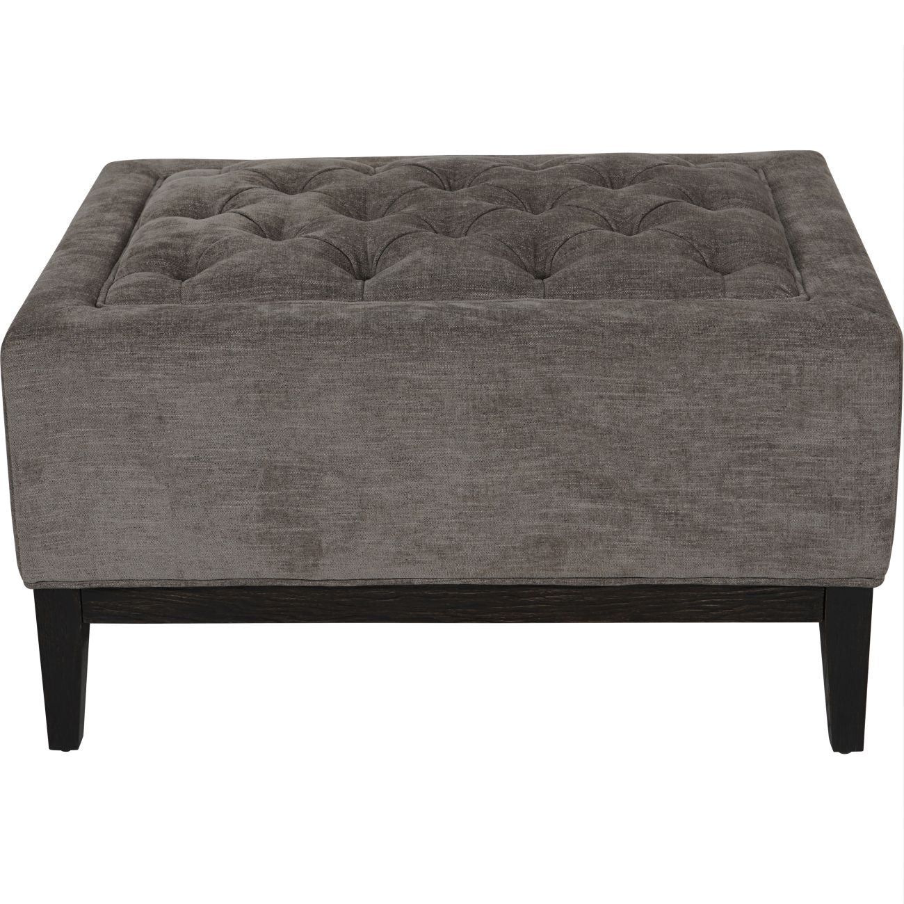 Theodore Buttoned Stool - Ivory/Warm Grey Fabric - Image 6