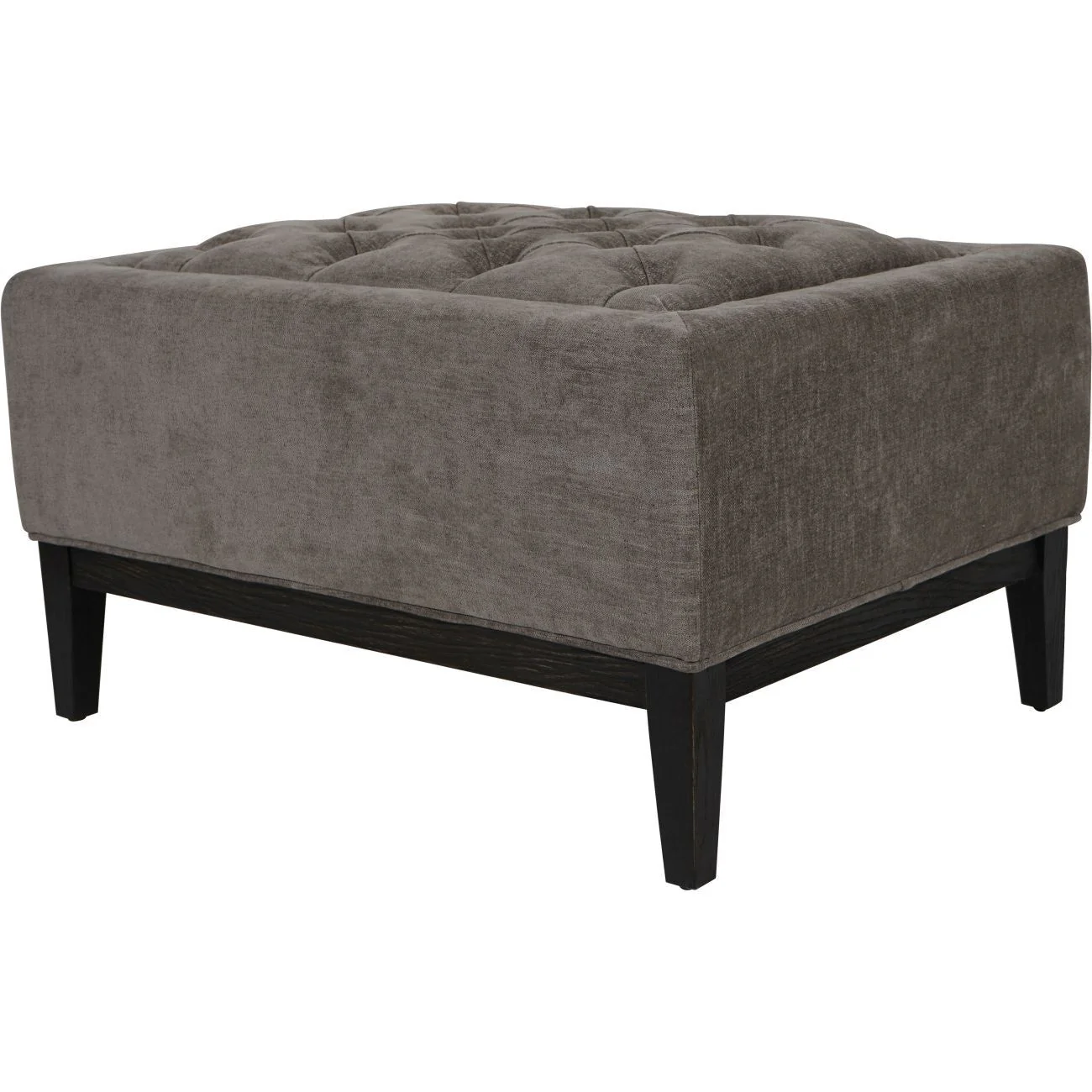 Theodore Buttoned Stool - Ivory/Warm Grey Fabric - Image 7