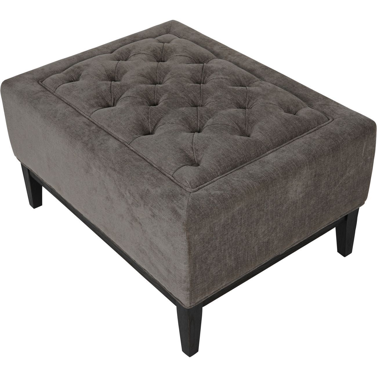 Theodore Buttoned Stool - Ivory/Warm Grey Fabric - Image 8