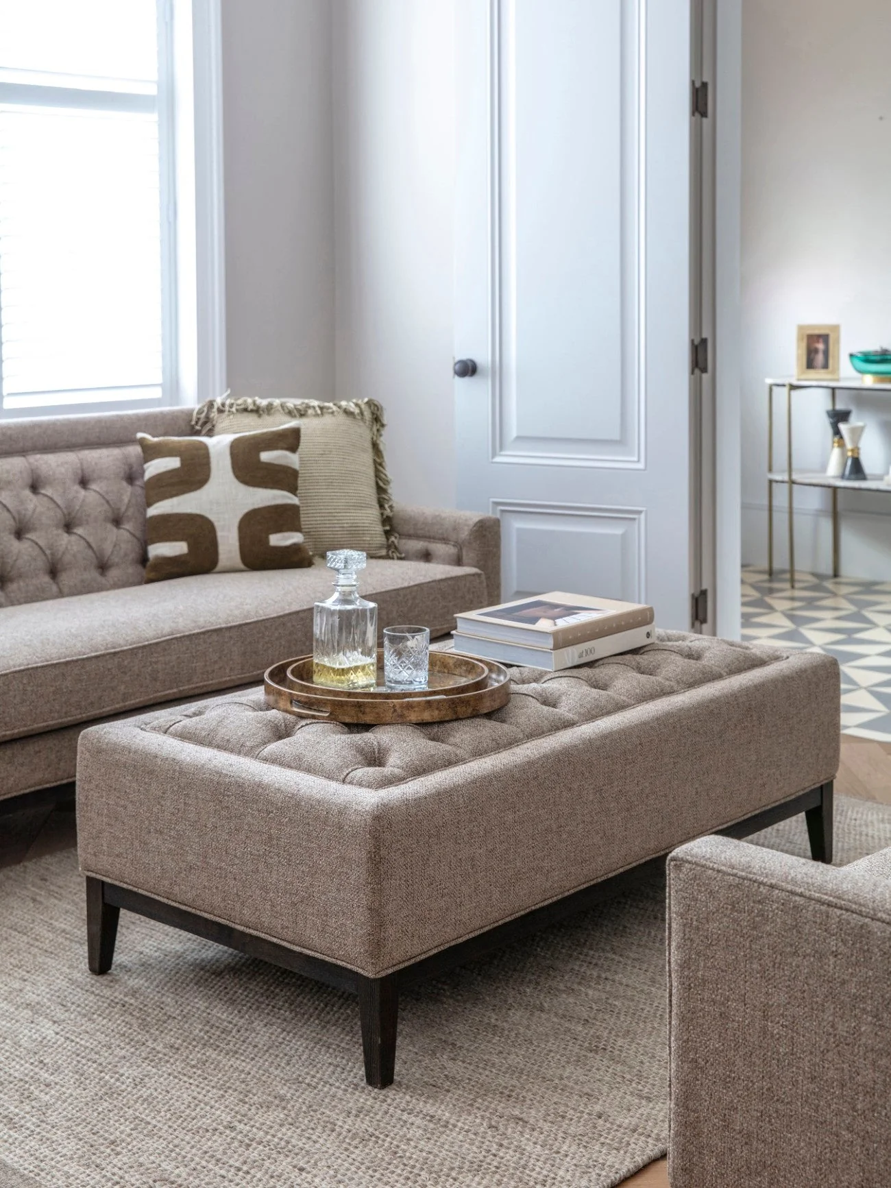 Theodore Buttoned XL Ottoman -Various Finishes - Image 11