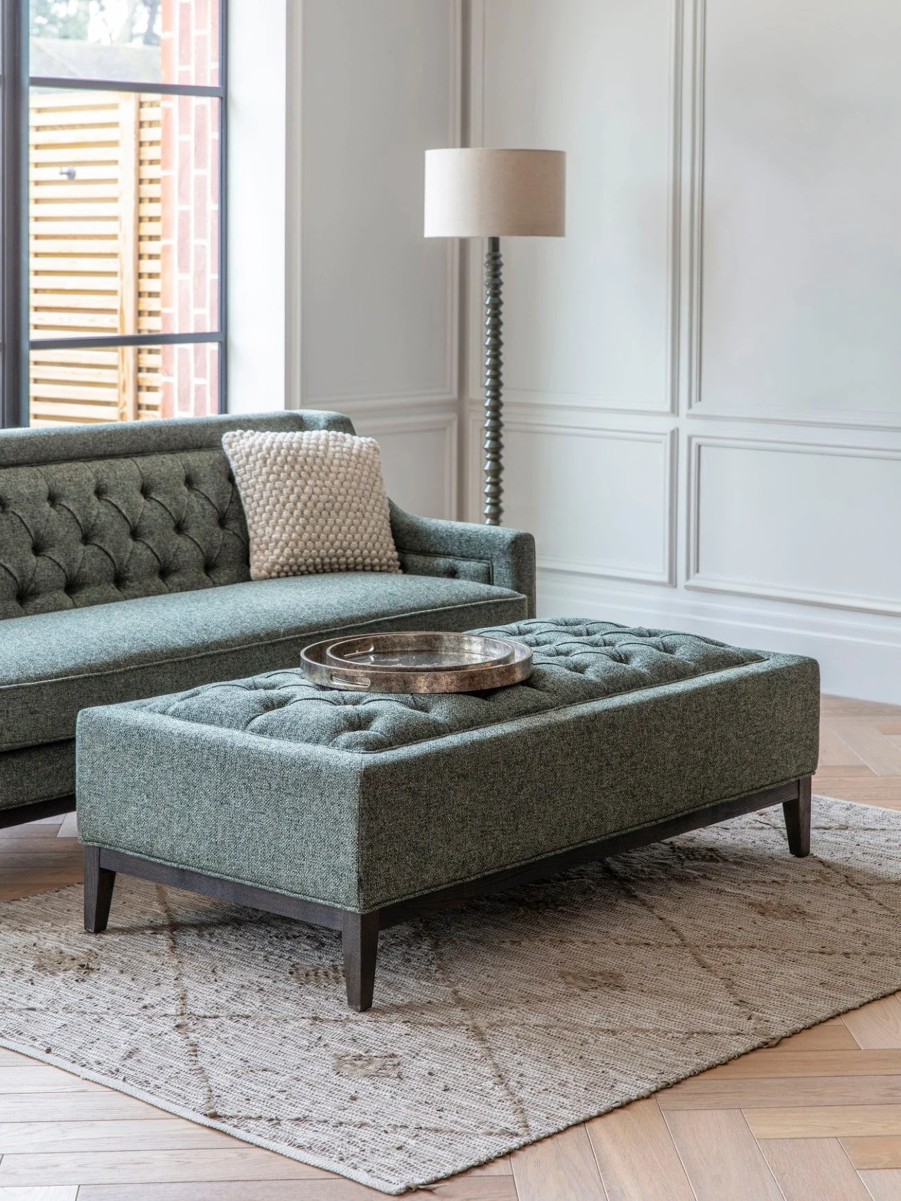 Theodore Buttoned XL Ottoman -Various Finishes - Image 12