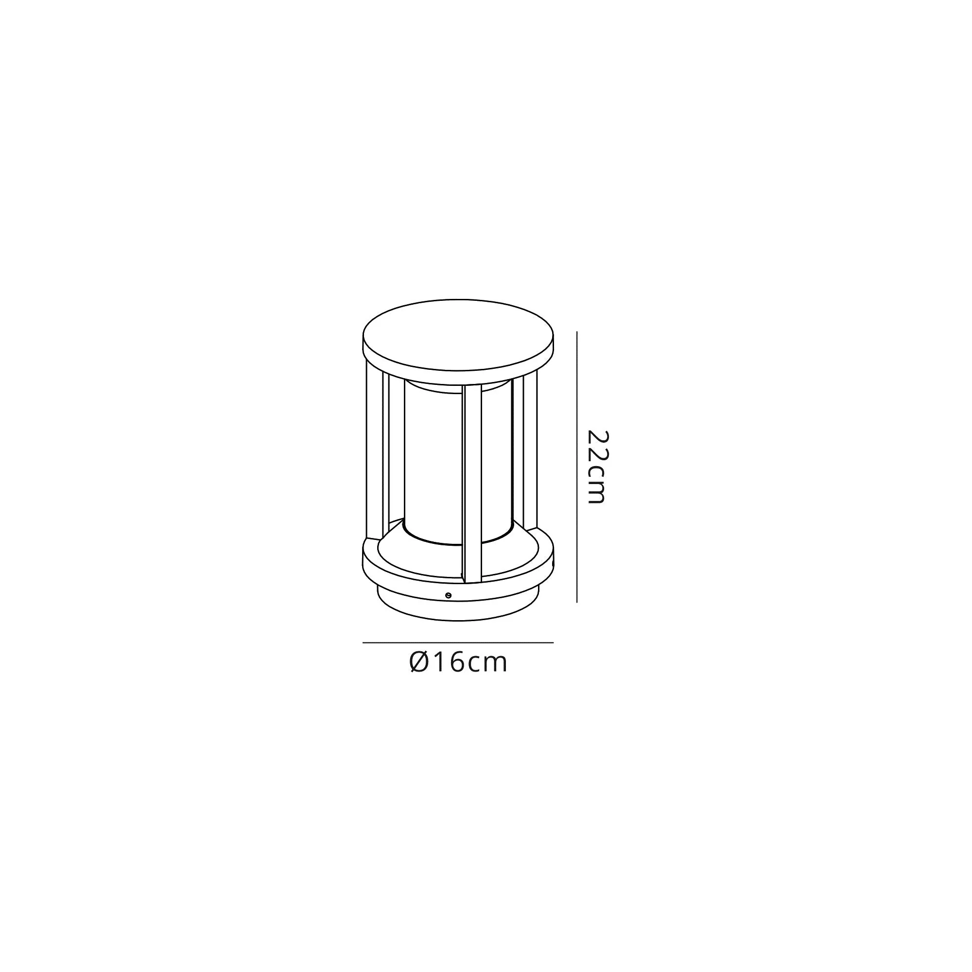 Thoeim Pillar Lamp, IP65, Anthracite, Outdoor Light - Image 3