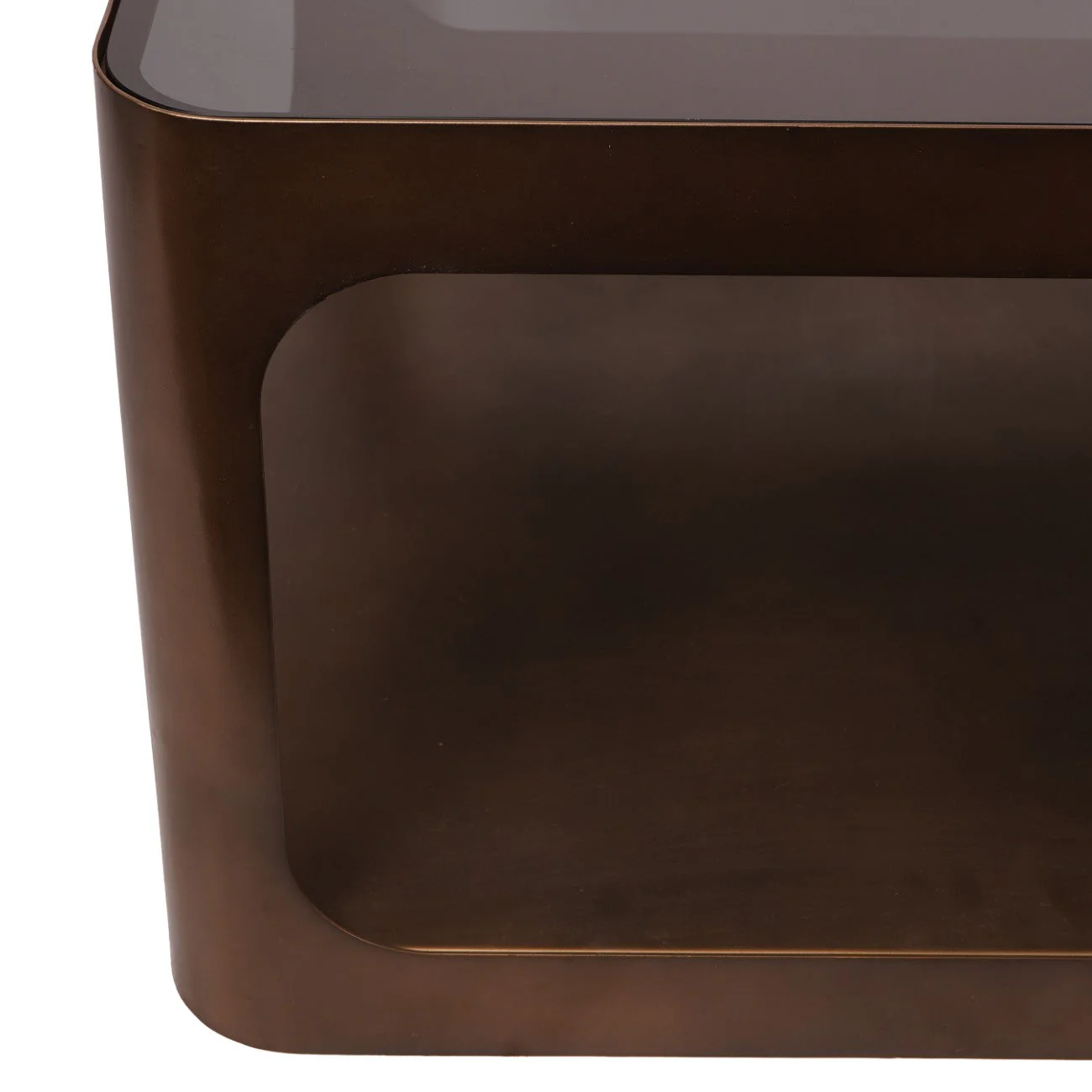 Thorpe Metal and Glass Square Coffee Table - Image 3