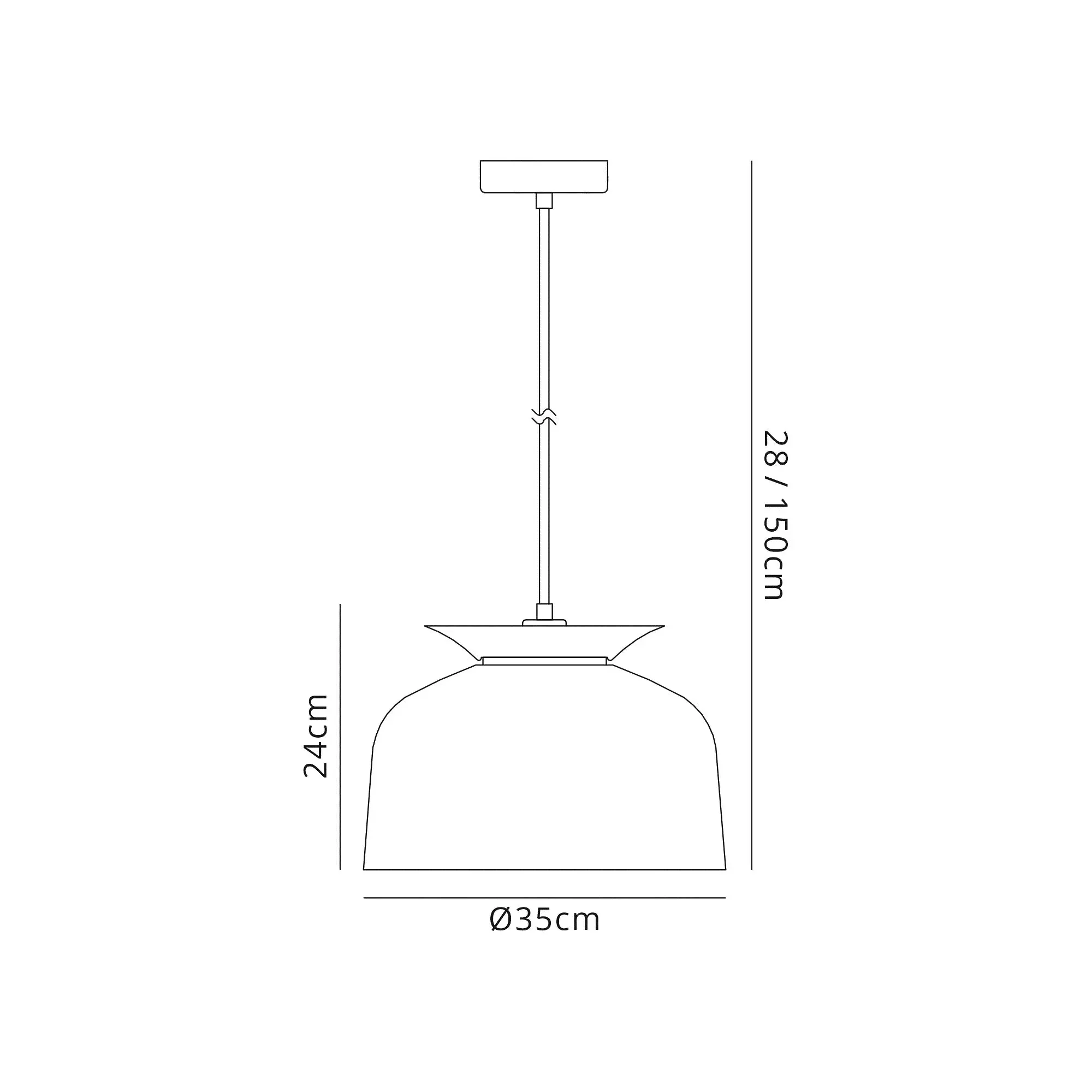 Thurles 1Lt Single Pendant - Nickel/Coffee - Image 2