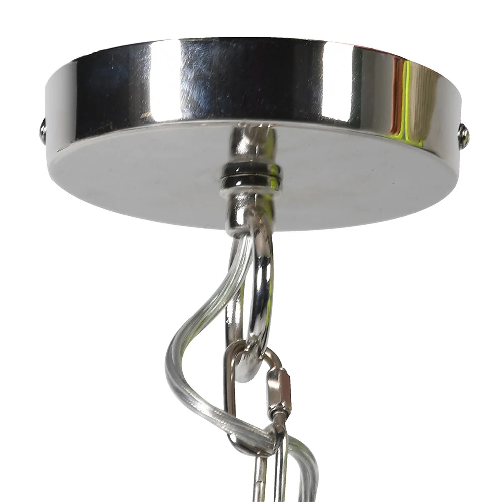 Thurso 8 Bulb Silver Hoop Chandelier - Image 2