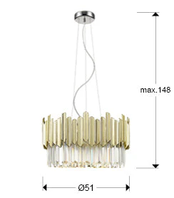 Tiara Crystal Ceiling Light - Chrome & Clear/Gold & Clear Finish - Image 5