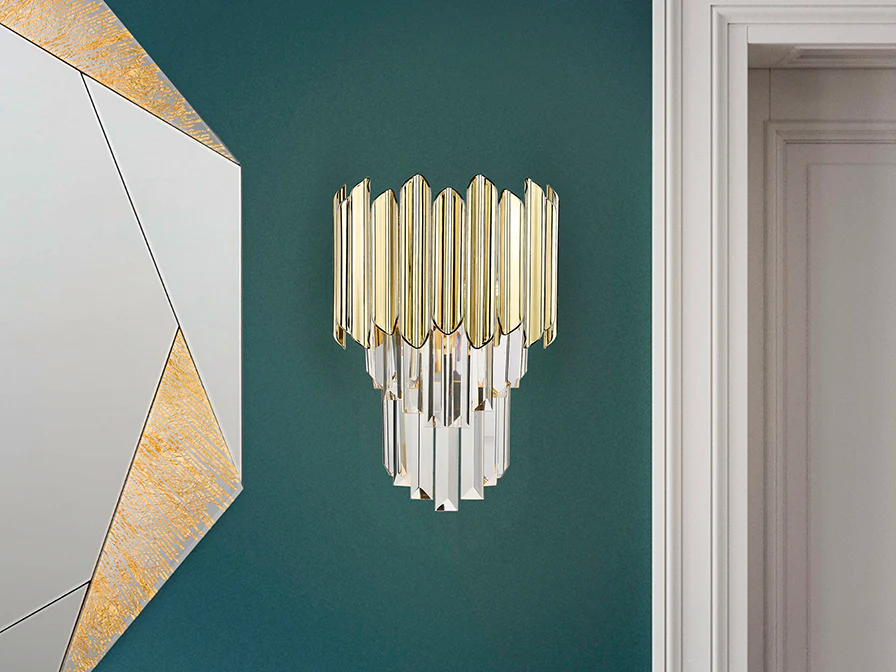 Tiara 1Lt  Wall Lamp- Chrome-Gold - Image 2
