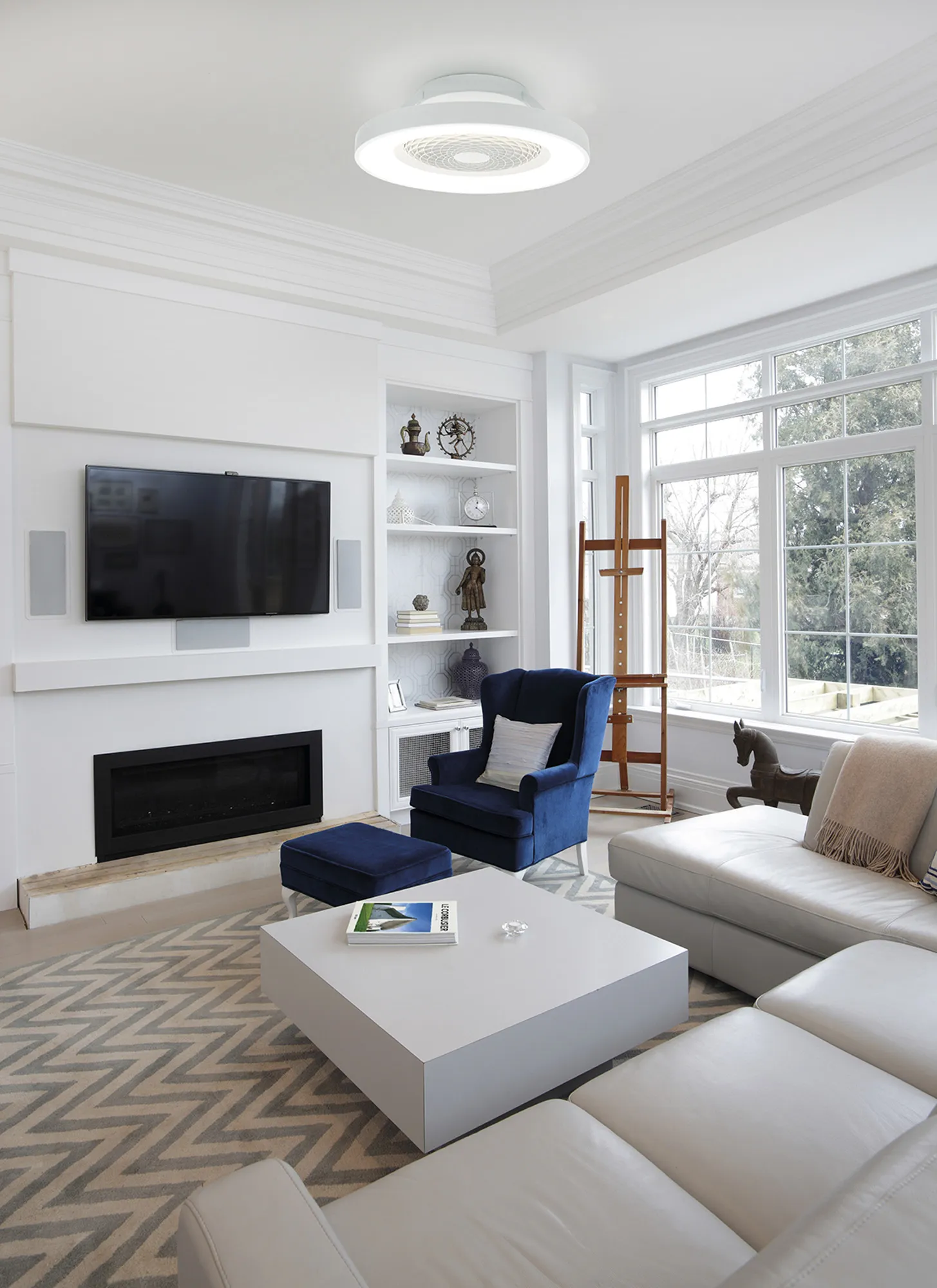 Tibet LED Light Fan, Alexa/Google Voice Controls - Various Finishes - Image 5