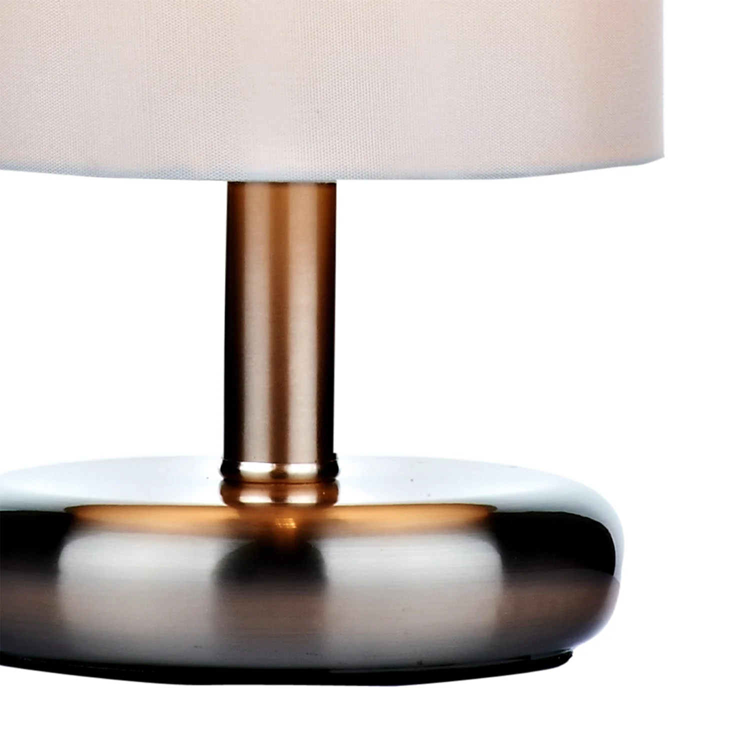 Tico Touch Table Lamp Satin Chrome With Grey/Ivory Shade E14 - Image 7