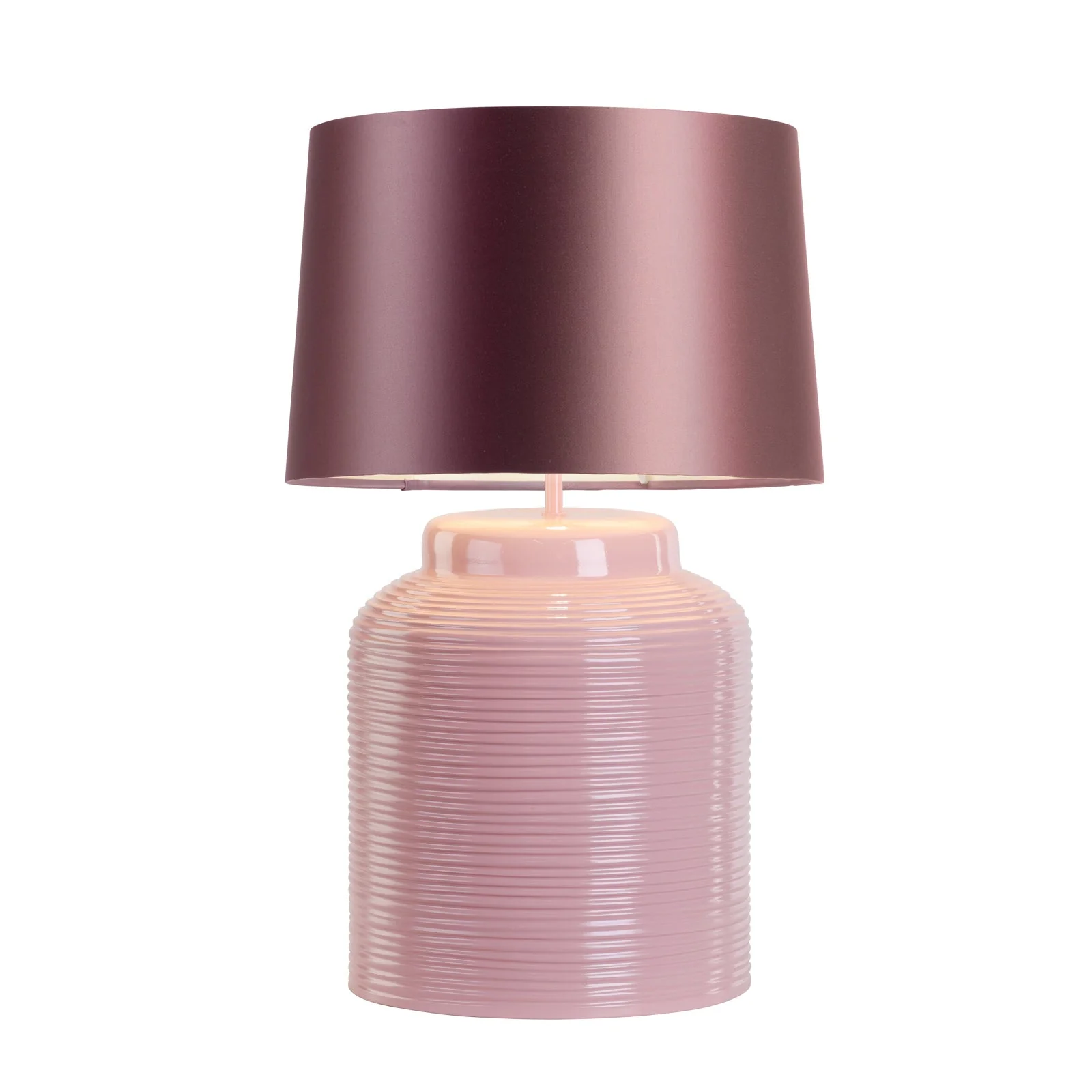 Tidal Table Lamp Rose/White Finish With Bespoke Base Only E27 - Image 4