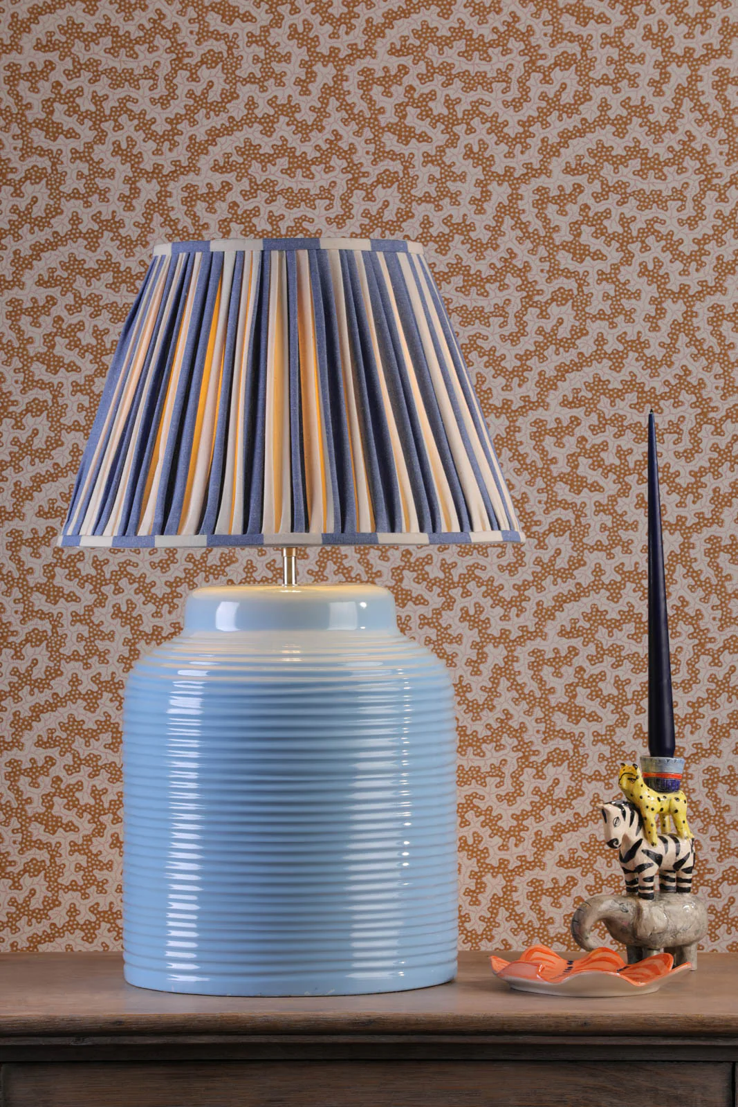 Tidal Table Lamp Rose/White Finish With Bespoke Base Only E27 - Image 5