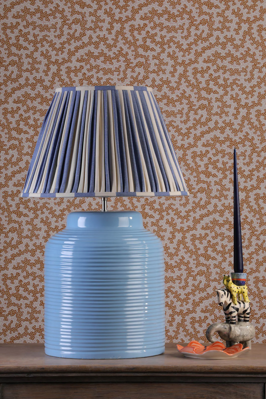 Tidal Table Lamp Rose/White Finish With Bespoke Base Only E27 - Image 6