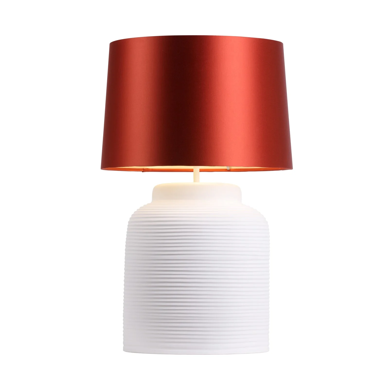 Tidal Table Lamp Rose/White Finish With Bespoke Base Only E27 - Image 9