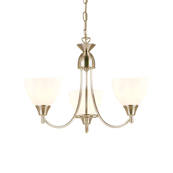 Tierney 3/5Lt Centre Ceiling Light - Antique Brass/Satin Chrome Finish - Image 3