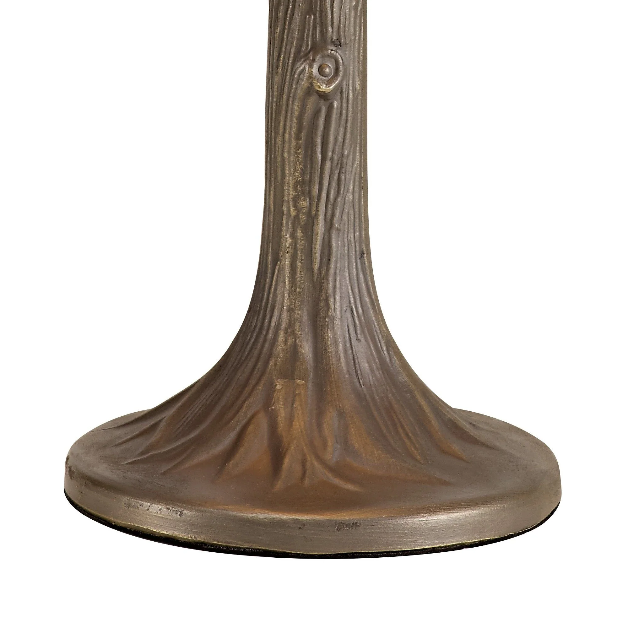 Tiffy 1 Light Curved Table Lamp E27 With 30cm Tiffany Shade, Amber/Cream/Crystal/Aged Antique Brass - Image 9