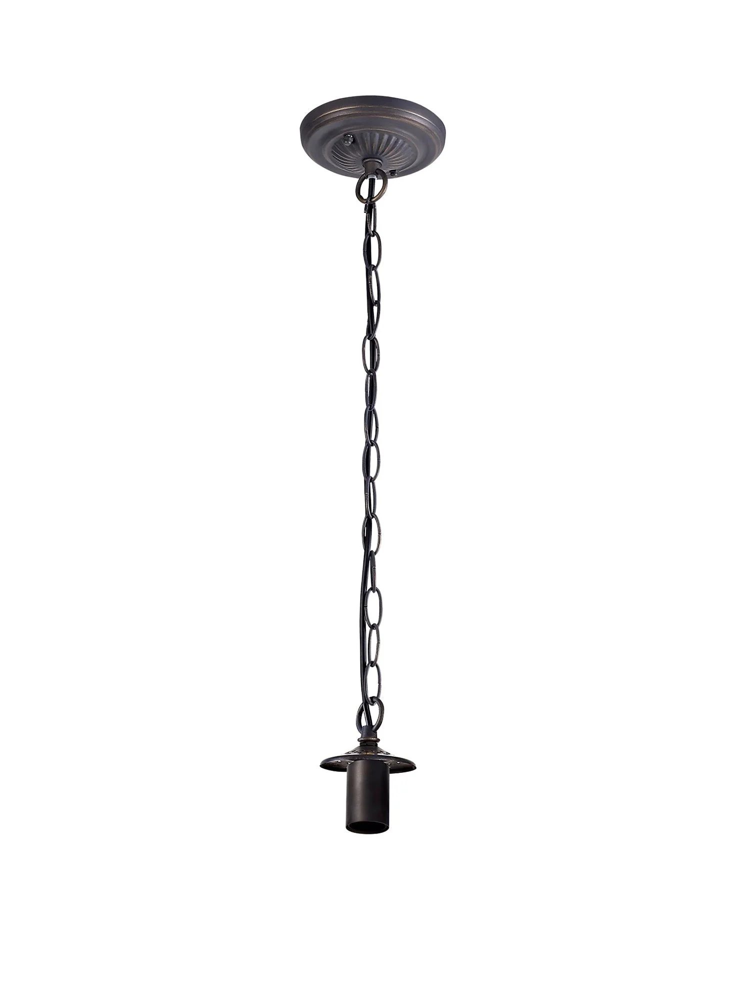 Tiffy 1 Light Downlighter Pendant E27 With 30cm Tiffany Shade, Amber/Cream/Crystal/Aged Antique Brass - Image 9