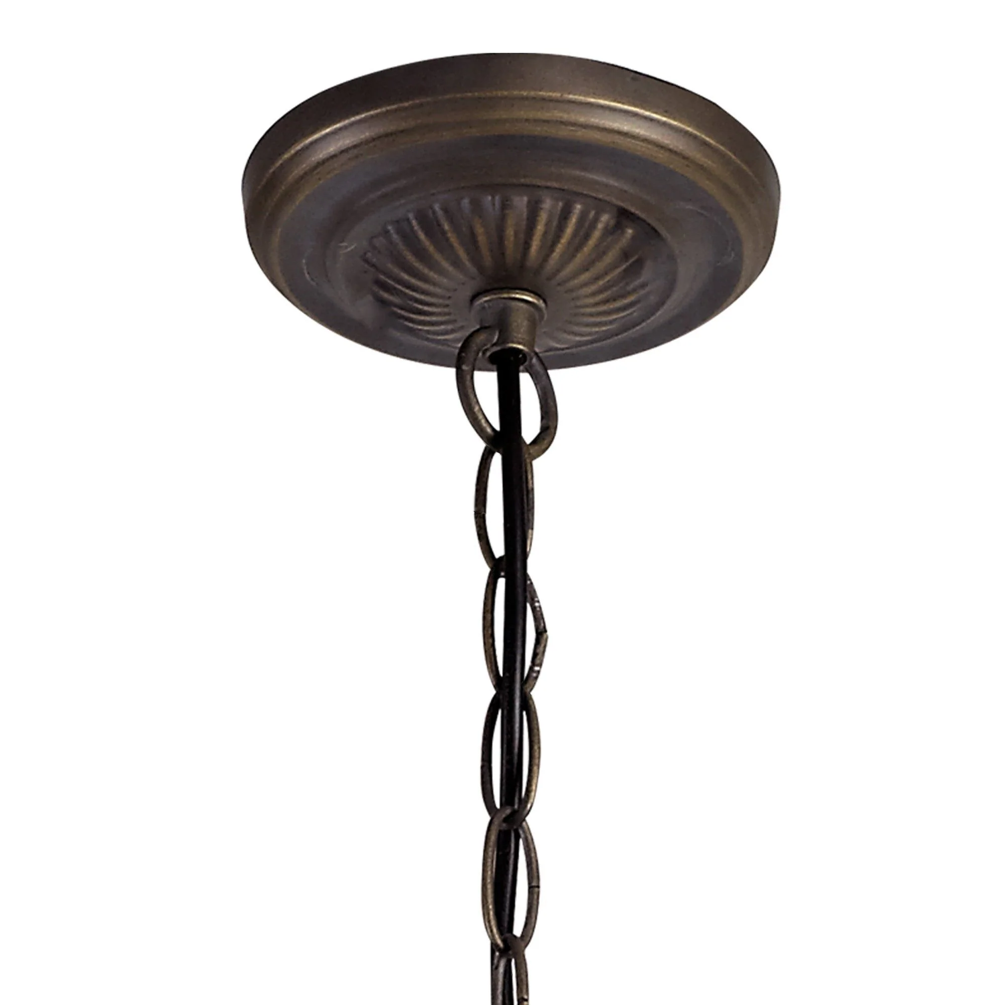 Tiffy 2/3 Light Uplighter Pendant E27 With 30/40cm Tiffany Shade, Amber/Cream/Crystal/Aged Antique Brass - Image 7