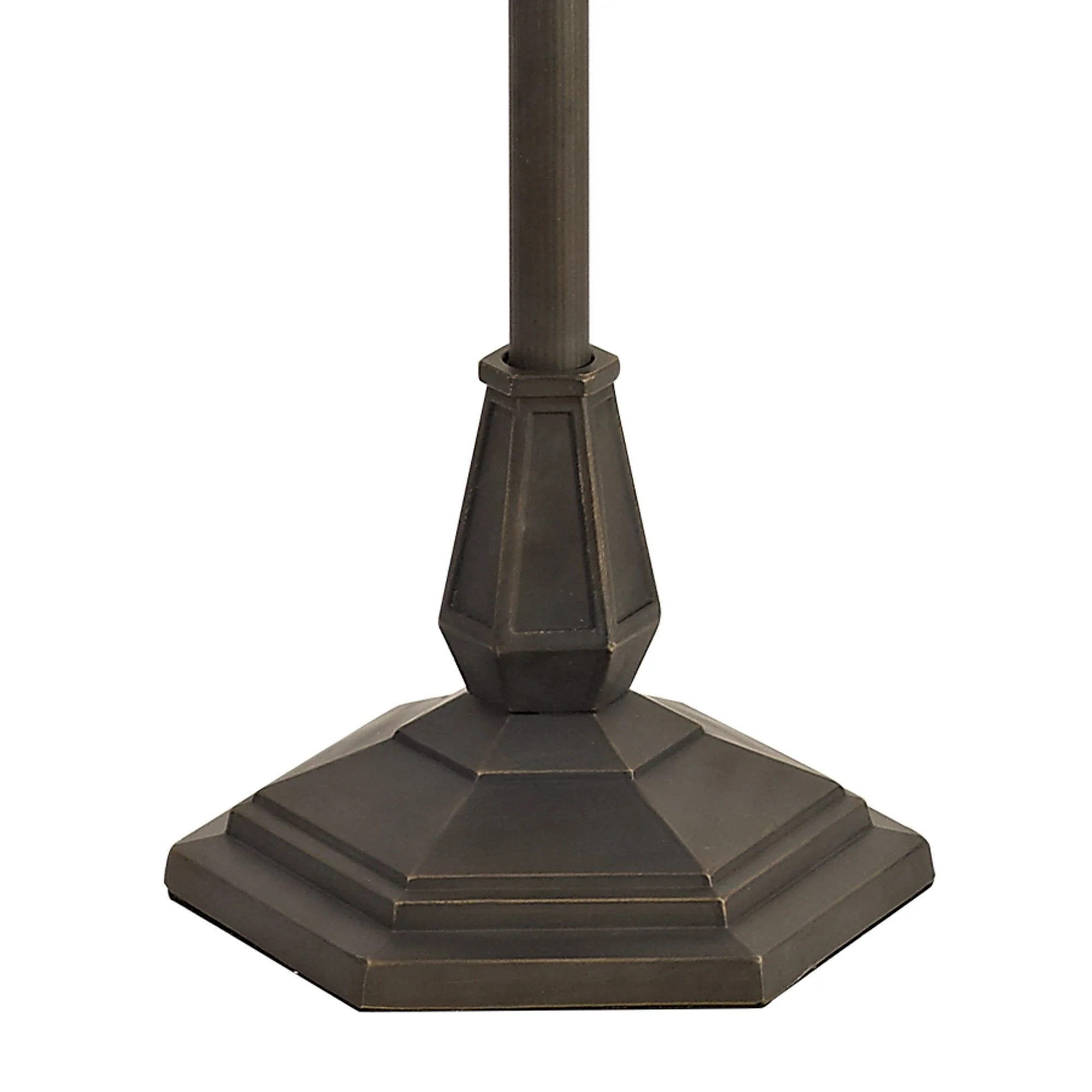 Tiffy 2 Light Leaf/Octagonal/Stepped Design Floor Lamp E27 With 30/40cm Tiffany Shade, Amber/Cream/Crystal/Aged Antique Brass - Image 5