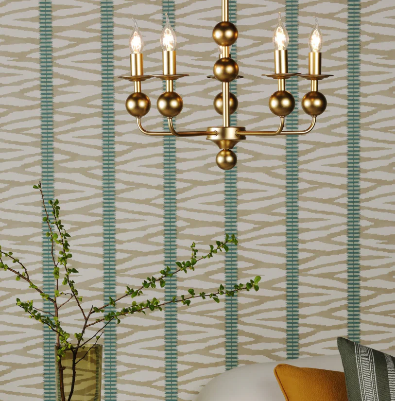 Tilda 5 Light Pendant Satin Gold Fitting Only - Image 2