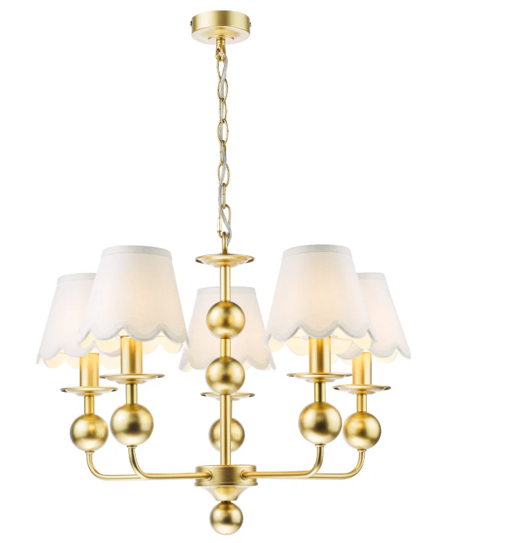 Tilda 5 Light Pendant Satin Gold Fitting Only - Image 3