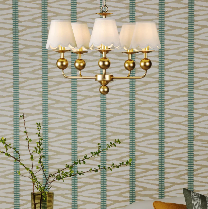 Tilda 5 Light Pendant Satin Gold Fitting Only - Image 4