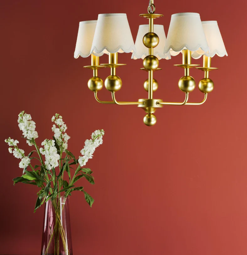 Tilda 5 Light Pendant Satin Gold Fitting Only - Image 6