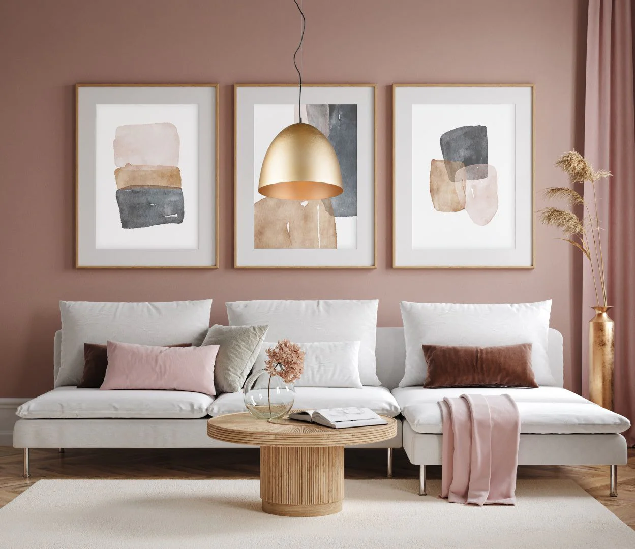 Tilda Medium/Large Hanging Lamp - Black & Gold/Matt White/Matt Brass/Grey Finish - Image 10