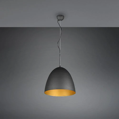 Tilda Medium/Large Hanging Lamp - Black & Gold/Matt White/Matt Brass/Grey Finish - Image 4