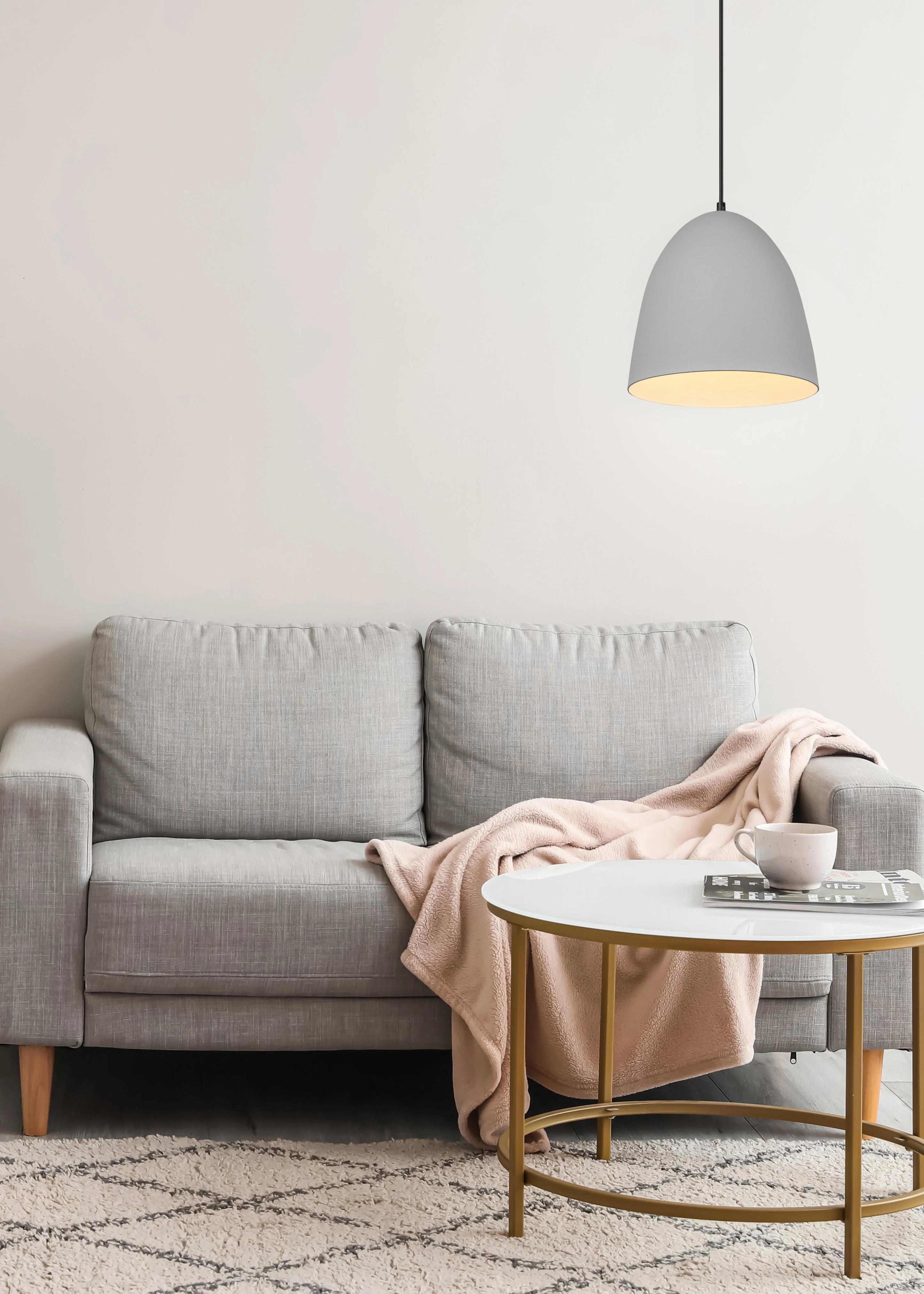 Tilda Medium/Large Hanging Lamp - Black & Gold/Matt White/Matt Brass/Grey Finish - Image 44