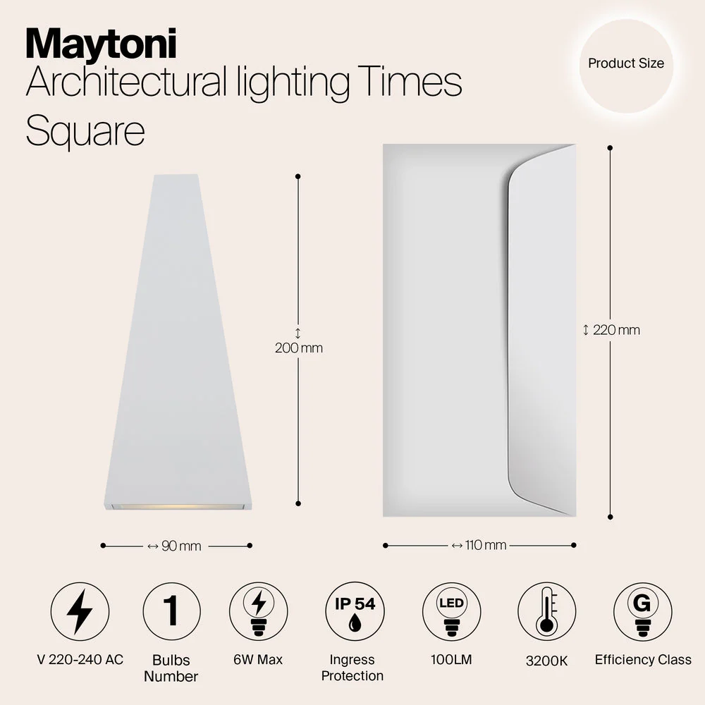 Times Square Outdoor Up/Down IP54 3200K LED Light - Polygonal - Image 3