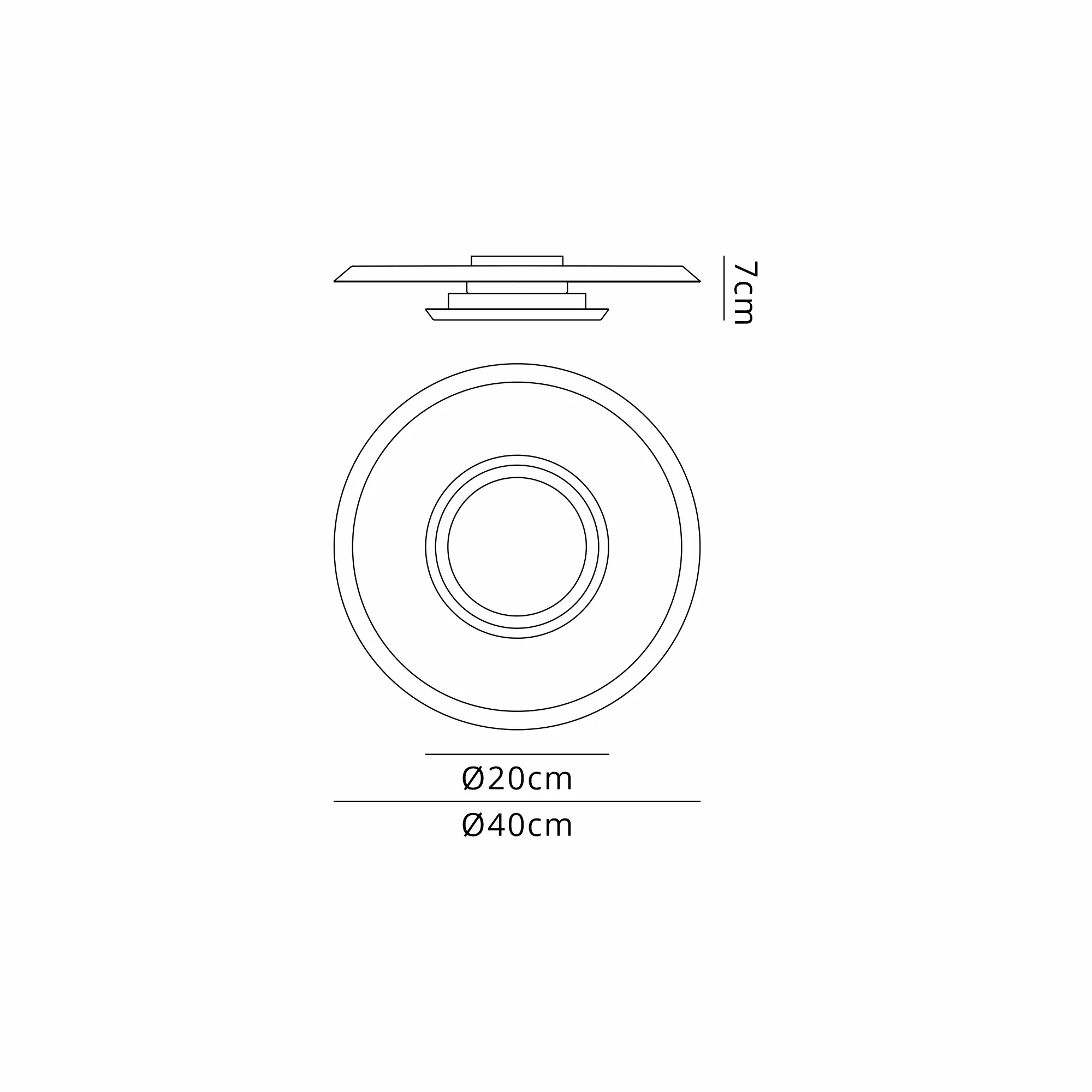 Tina LED Flush Light White/Black - Image 2
