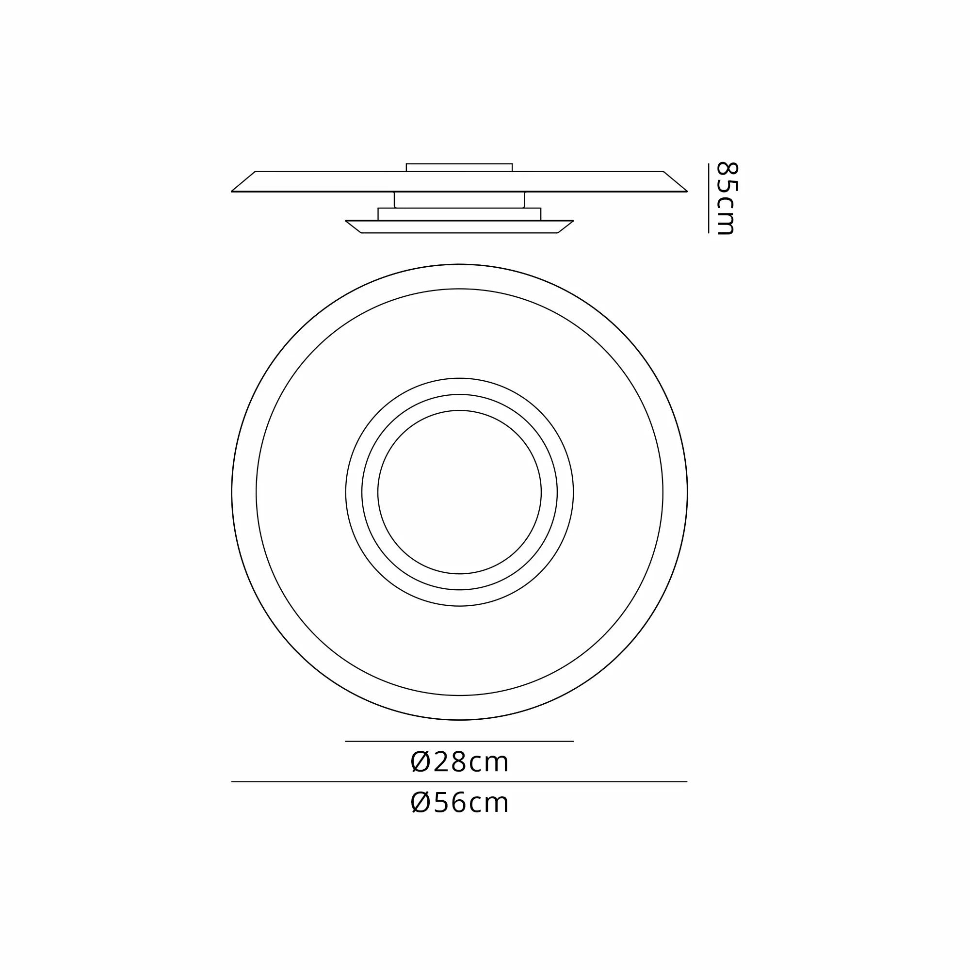 Tina LED Flush Light White/Black - Image 4